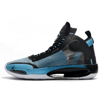 2020 Air Jordan 34 Black Blue-White Size Shoes